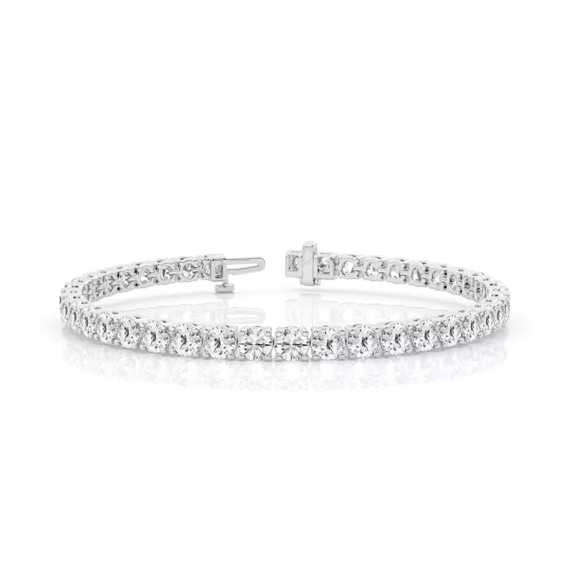 14K White Gold Four-Prong Diamond Tennis Bracelet (10 ct tw)